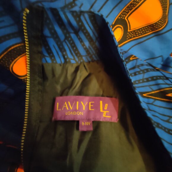 Stunning, Vibrant Blue Girl's Event Dress Size from London - Laviye - 9/10 - Picture 4 of 7